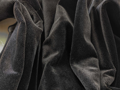 King's Silk Velvet Deep Black Radiance Highest Quality Heavy 39,000+ martindale MSRP USD 728/Yard