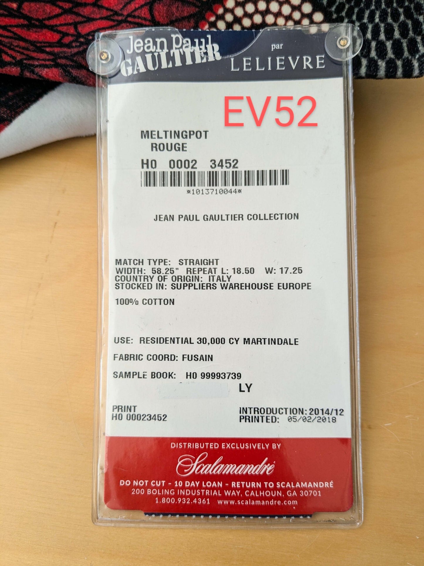 2 EV52 1.2y x 58"wide Scalamandre Lelievre Paris Jean Paul Gaultier Meltingpot Rouge Abstract Art Deco Suzani Classic Novelty Orange Black White  MSRP USD450+