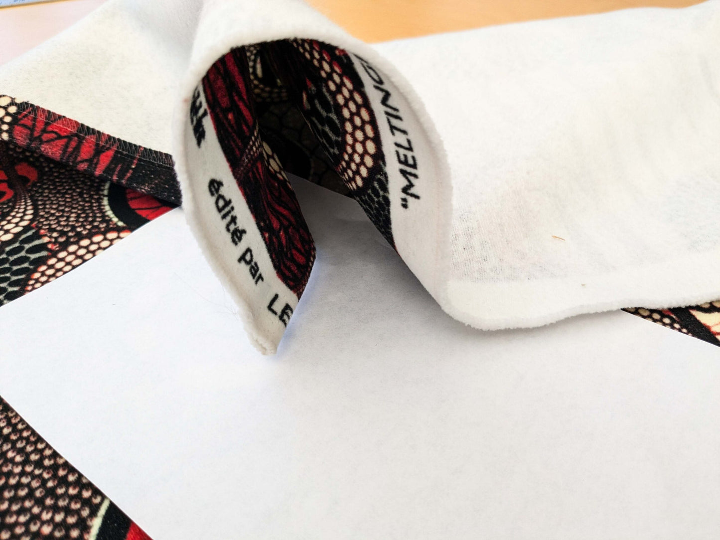 2 EV52 1.2y x 58"wide Scalamandre Lelievre Paris Jean Paul Gaultier Meltingpot Rouge Abstract Art Deco Suzani Classic Novelty Orange Black White  MSRP USD450+