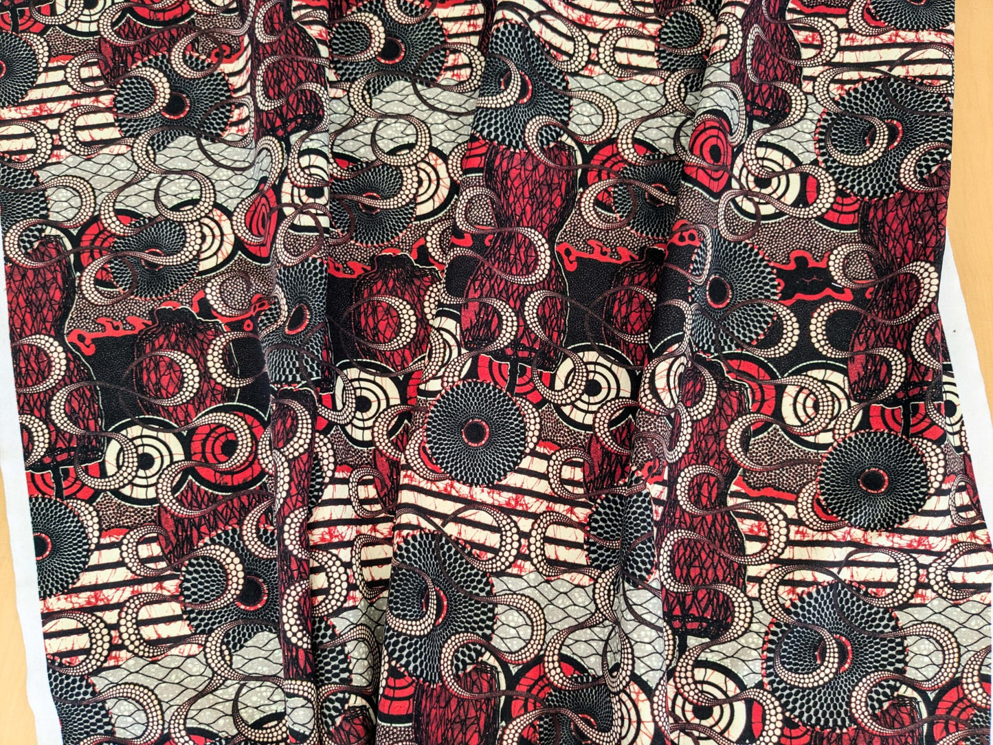 2 EV52 1.2y x 58"wide Scalamandre Lelievre Paris Jean Paul Gaultier Meltingpot Rouge Abstract Art Deco Suzani Classic Novelty Orange Black White  MSRP USD450+