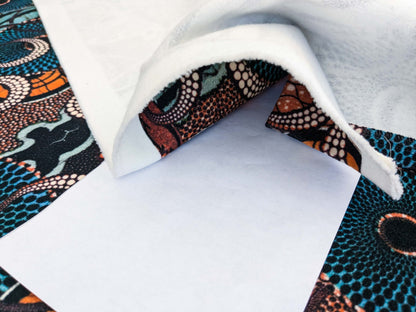 4 EV52 1.2y x 58"wide Scalamandre Lelievre Paris Jean Paul Gaultier Meltingpot Terre Abstract Art Deco Suzani Classic Novelty Orange Blue White  MSRP USD450+