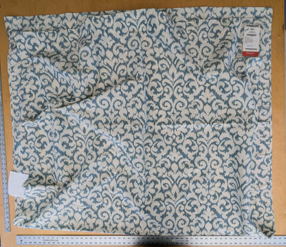 6 EV52 2.4y x 54"wide Scalamandre Hinson Swirl Blue White Silk Linen Damask Ikat Scroll MSRP USD 372/Y