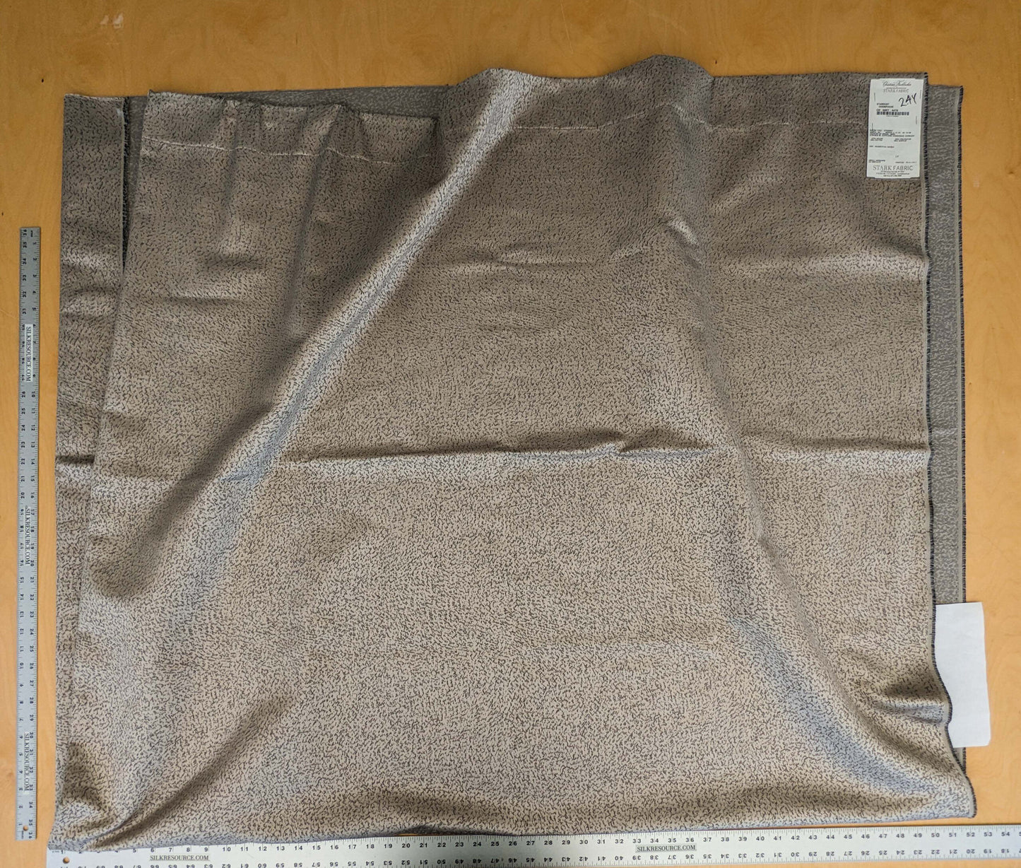 7 EV52 2.4y x 53"wide Scalamandre Christian Fischbacher Stardust Champagne Gray Small Scale Texture MSRP USD 400+/y