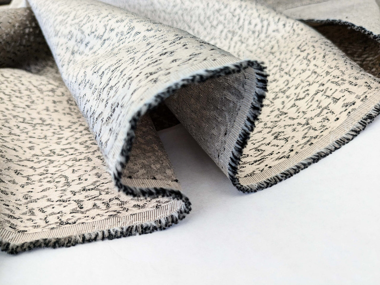 7 EV52 2.4y x 53"wide Scalamandre Christian Fischbacher Stardust Champagne Gray Small Scale Texture MSRP USD 400+/y