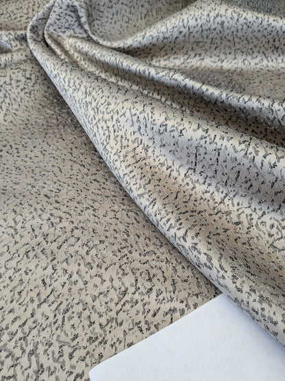 7 EV52 2.4y x 53"wide Scalamandre Christian Fischbacher Stardust Champagne Gray Small Scale Texture MSRP USD 400+/y