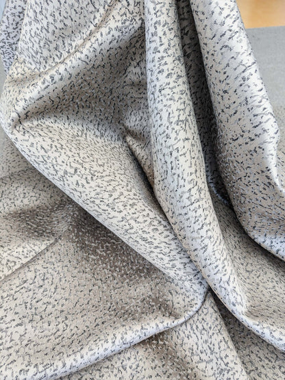 7 EV52 2.4y x 53"wide Scalamandre Christian Fischbacher Stardust Champagne Gray Small Scale Texture MSRP USD 400+/y