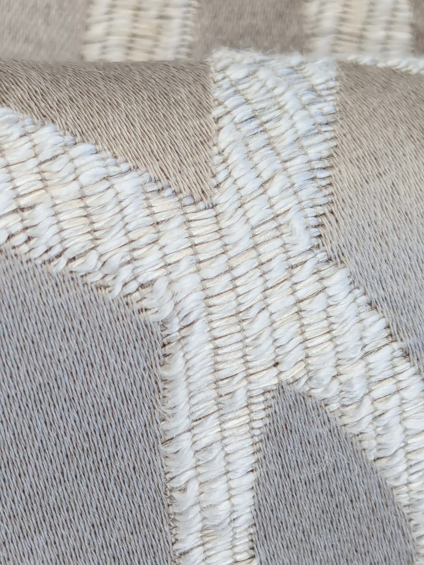 8 EV52 2.4y x 55"wide Scalamandre Aldeco Ryad Dyor Silver on Taupe