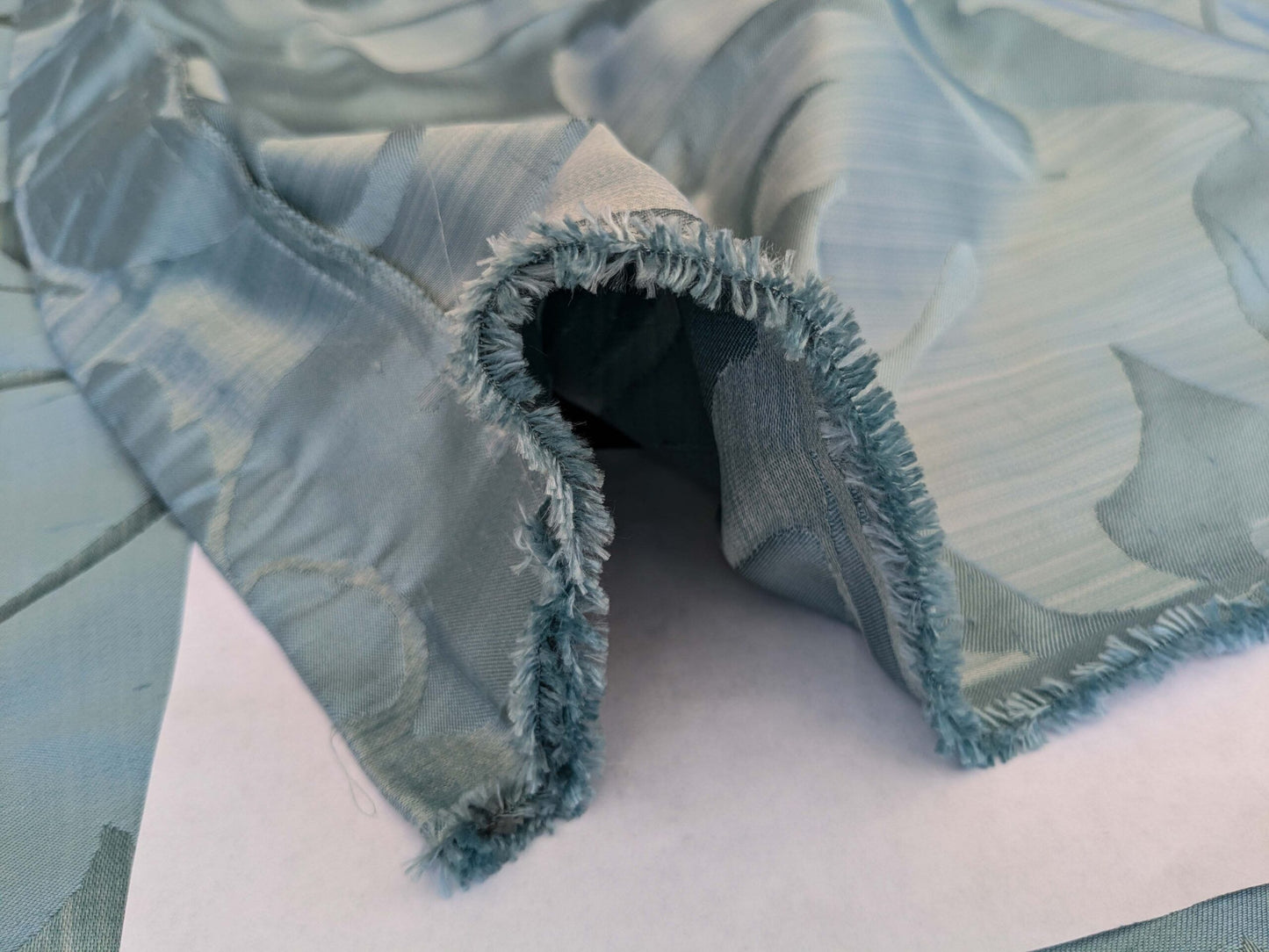 9 EV52 2.4y x 57"wide Scalamandre Old World Weavers Villa Regina Damask Blue 100% Silk Renaissance MSRP USD500+