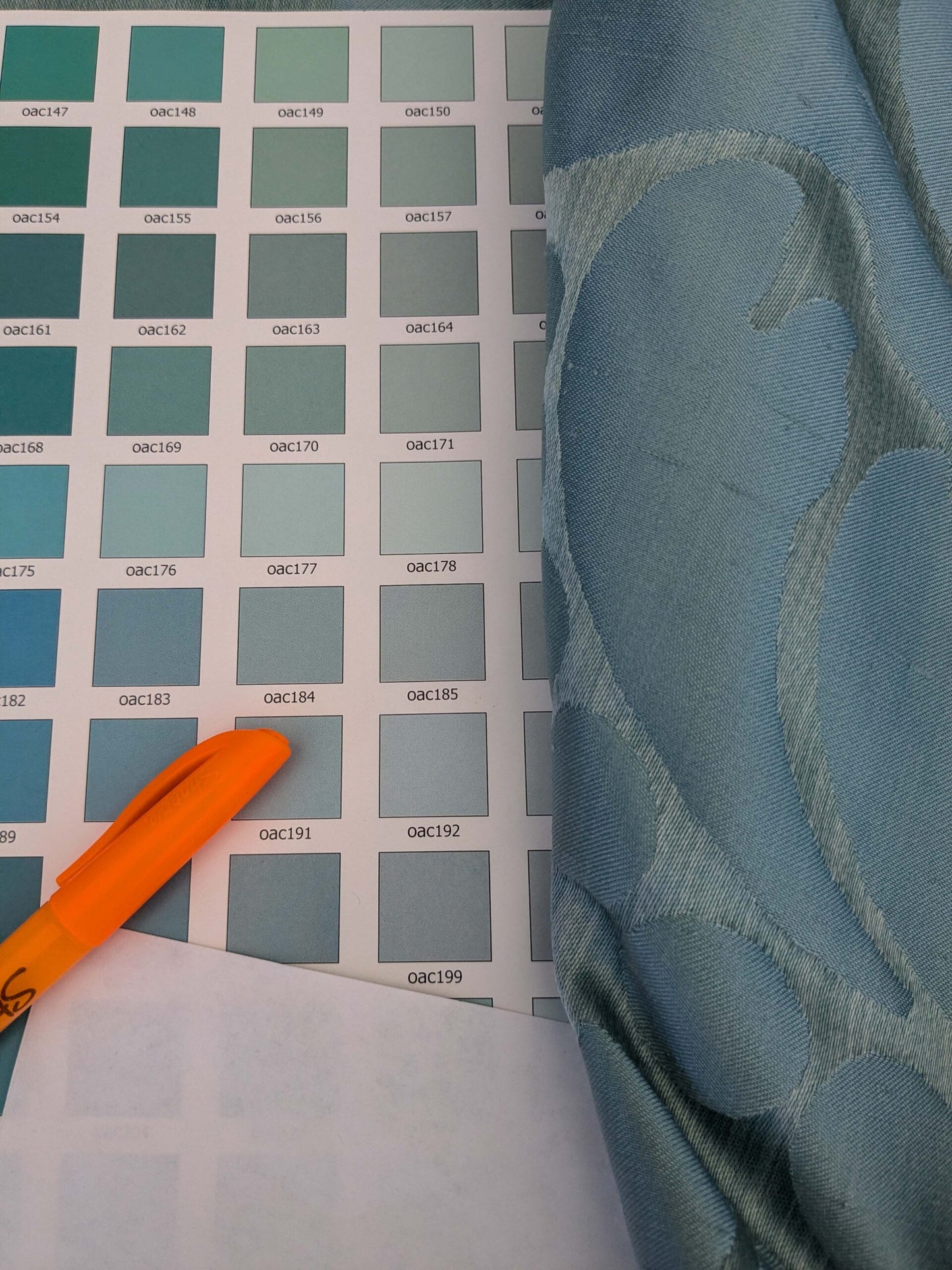 9 EV52 2.4y x 57"wide Scalamandre Old World Weavers Villa Regina Damask Blue 100% Silk Renaissance MSRP USD500+