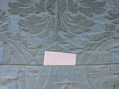 9 EV52 2.4y x 57"wide Scalamandre Old World Weavers Villa Regina Damask Blue 100% Silk Renaissance MSRP USD500+
