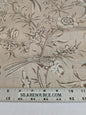12 EV52 1.2y x 53"wide Scalamandre Aviary Taupe Brown Linen Birds Floral Botanical Foliage Chinoiserie Print