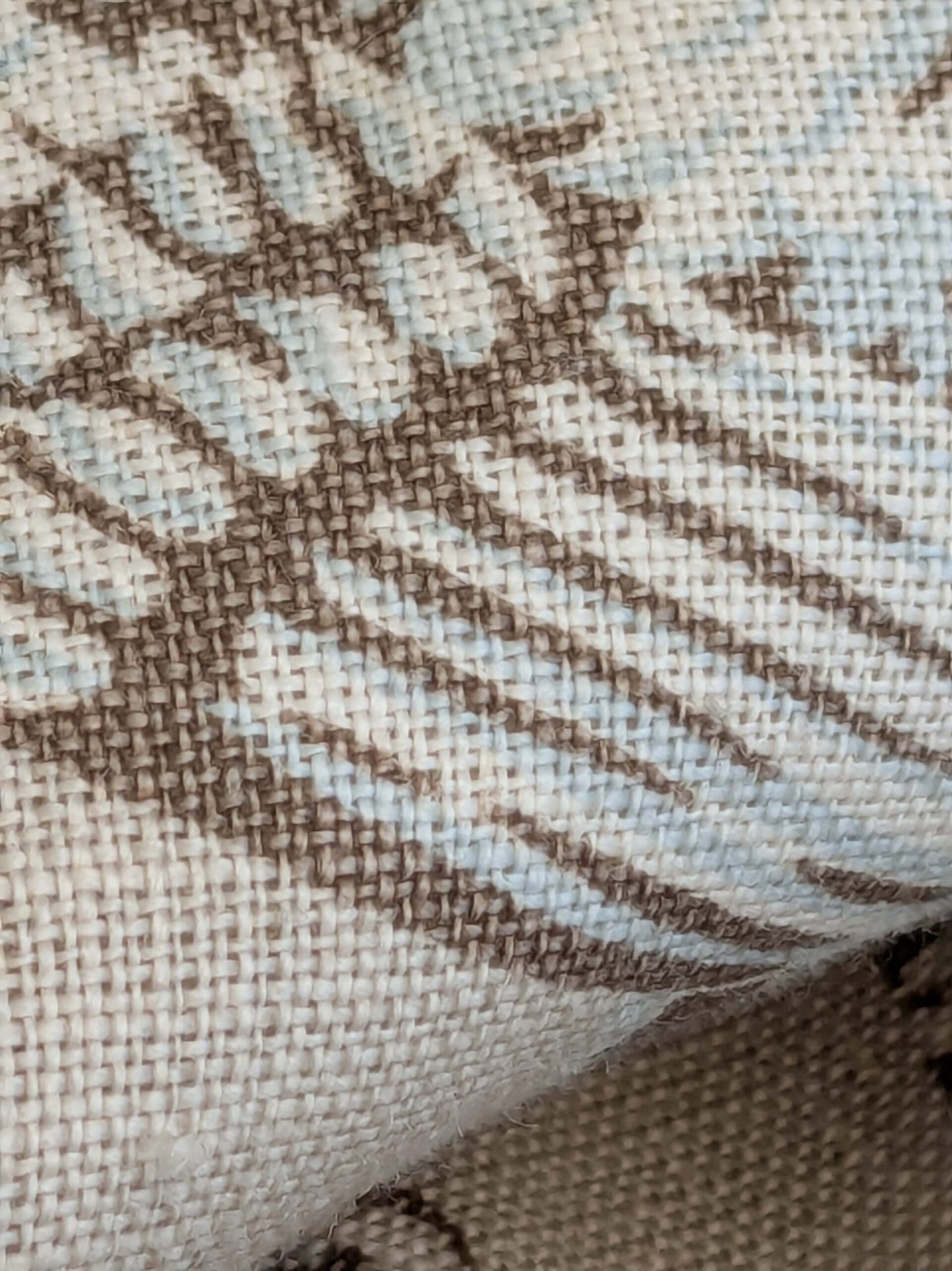 12 EV52 1.2y x 53"wide Scalamandre Aviary Taupe Brown Linen Birds Floral Botanical Foliage Chinoiserie Print