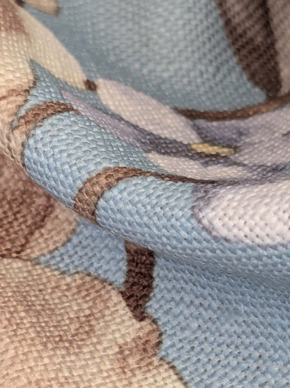 13 EV52 1.2y x 57"wide Scalamandre Roseland Cottage Bluestone Floral Print Botanical Polyester