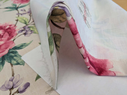 14 EV52 1.2y x 57"wide Scalamandre Roseland Cottage Petal Cream Pink Floral Print Botanical Polyester