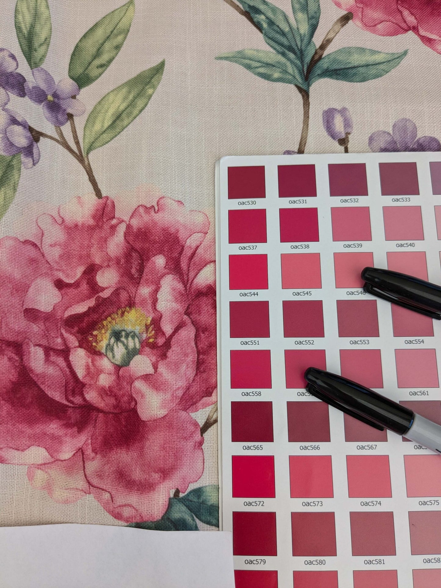 14 EV52 1.2y x 57"wide Scalamandre Roseland Cottage Petal Cream Pink Floral Print Botanical Polyester