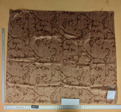 16 EV52 1.2y x 55"wide Scalamandre Palermo Velvet Paisley Copper Brown Printed Velvet Botanical Foliage MSRP USD610/y