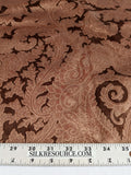 16 EV52 1.2y x 55"wide Scalamandre Palermo Velvet Paisley Copper Brown Printed Velvet Botanical Foliage MSRP USD610/y