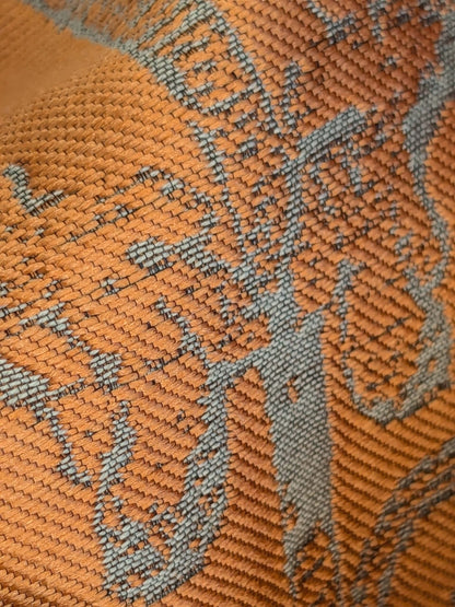 17 EV52 2.4y x 56"wide Scalamandre Christian Fischbacher Anatolium Summer Bouquet Stripe Purple Orange Chartreuse Green Novelty