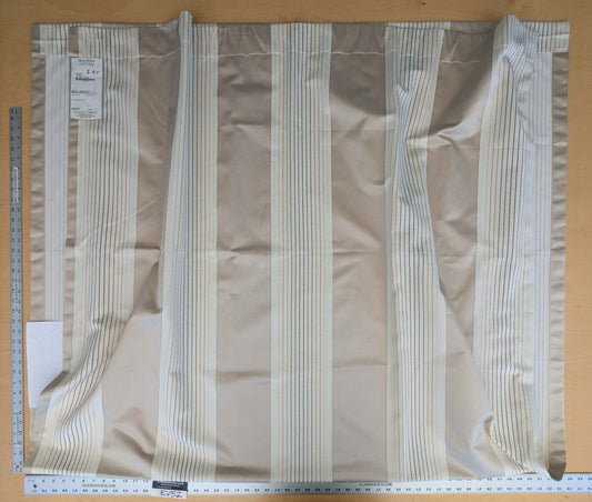 18 EV52 2.4y x 55"wide Scalamandre Christian Fischbacher Multiple Shell Cotton Polyester Cream White Stripe