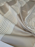 18 EV52 2.4y x 55"wide Scalamandre Christian Fischbacher Multiple Shell Cotton Polyester Cream White Stripe