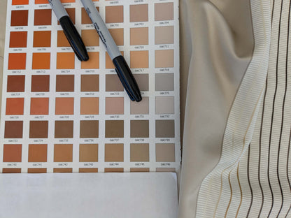 18 EV52 2.4y x 55"wide Scalamandre Christian Fischbacher Multiple Shell Cotton Polyester Cream White Stripe