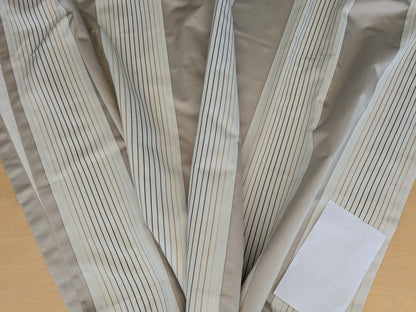 18 EV52 2.4y x 55"wide Scalamandre Christian Fischbacher Multiple Shell Cotton Polyester Cream White Stripe