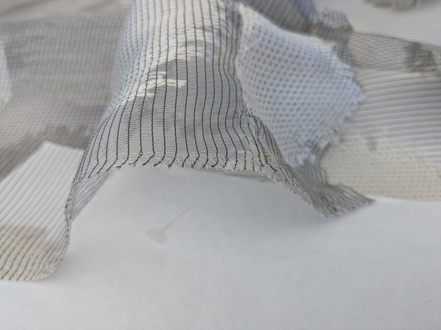 19 EV52 2.4y x 55"wide Scalamandre Christian Fischbacher Gemme Grey Sheer Dot Circle