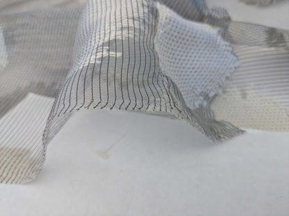 19 EV52 2.4y x 55"wide Scalamandre Christian Fischbacher Gemme Grey Sheer Dot Circle