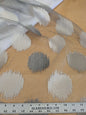 19 EV52 2.4y x 55"wide Scalamandre Christian Fischbacher Gemme Grey Sheer Dot Circle