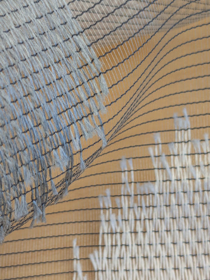 19 EV52 2.4y x 55"wide Scalamandre Christian Fischbacher Gemme Grey Sheer Dot Circle