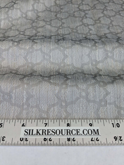 20 EV52 2.4y x 55"wide Scalamandre Christian Fischbacher Julie Light Gray Sheer Small Scale