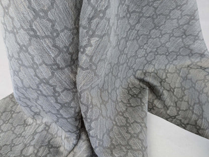 20 EV52 2.4y x 55"wide Scalamandre Christian Fischbacher Julie Light Gray Sheer Small Scale