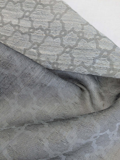 20 EV52 2.4y x 55"wide Scalamandre Christian Fischbacher Julie Light Gray Sheer Small Scale