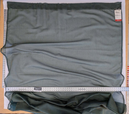 21 EV52 2.4y x 56"wide Scalamandre Christian Fischbacher Attitude Fr Patina Sheer Blue Brown Solid Polyester