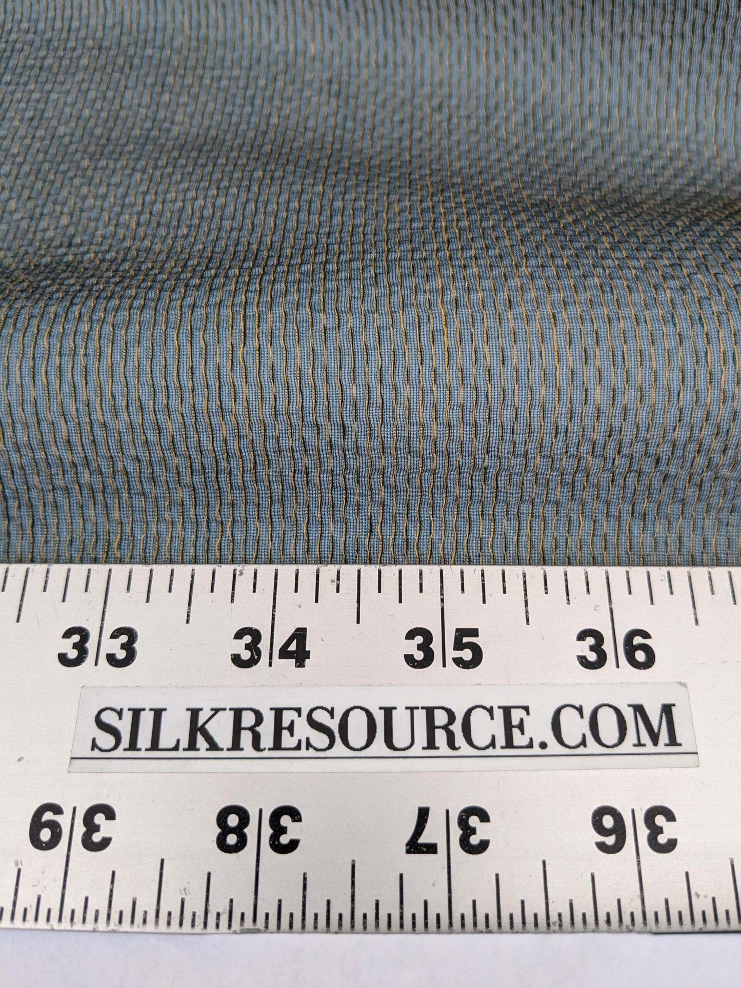 21 EV52 2.4y x 56"wide Scalamandre Christian Fischbacher Attitude Fr Patina Sheer Blue Brown Solid Polyester