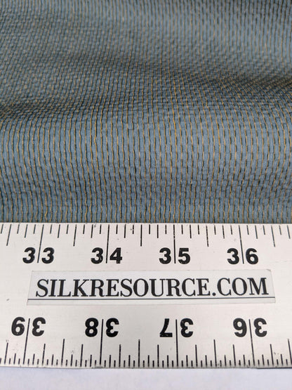 21 EV52 2.4y x 56"wide Scalamandre Christian Fischbacher Attitude Fr Patina Sheer Blue Brown Solid Polyester