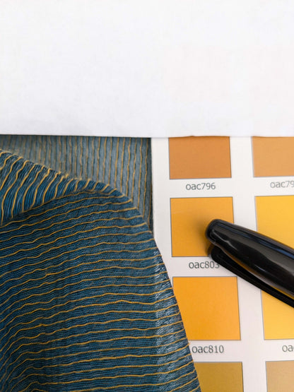 21 EV52 2.4y x 56"wide Scalamandre Christian Fischbacher Attitude Fr Patina Sheer Blue Brown Solid Polyester