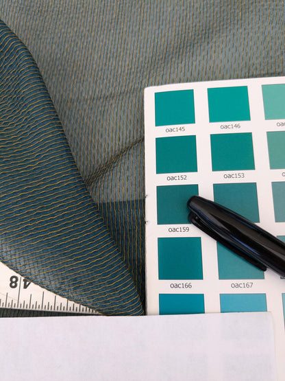 21 EV52 2.4y x 56"wide Scalamandre Christian Fischbacher Attitude Fr Patina Sheer Blue Brown Solid Polyester