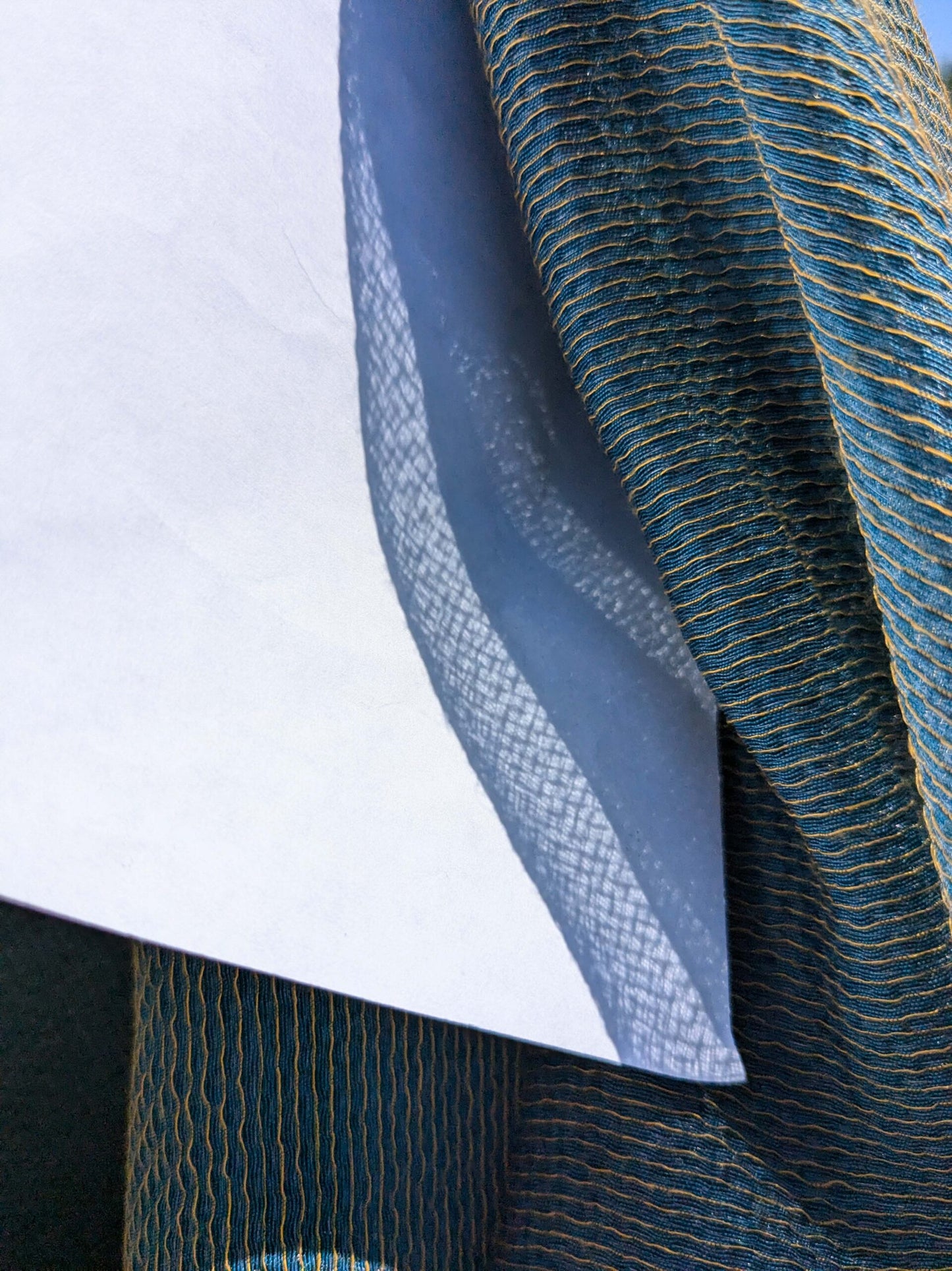 21 EV52 2.4y x 56"wide Scalamandre Christian Fischbacher Attitude Fr Patina Sheer Blue Brown Solid Polyester