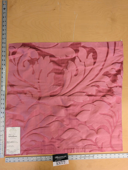 1 EV53 26"x 27" Square Scalamandre Old World Weavers Villa Regina Damask Petal Pink 100% Silk Renaissance MSRP USD500+