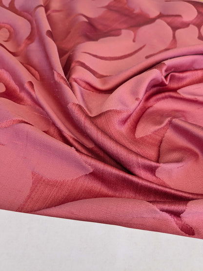 1 EV53 26"x 27" Square Scalamandre Old World Weavers Villa Regina Damask Petal Pink 100% Silk Renaissance MSRP USD500+