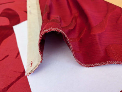 2 EV53 26"x 27" Square Scalamandre Old World Weavers Villa Regina Damask Scalet Red 100% Silk Renaissance MSRP USD500+