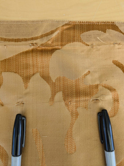 3 EV53 26"x 27" Square Scalamandre Old World Weavers Villa Regina Damask Spice Brown 100% Silk Renaissance MSRP USD500+