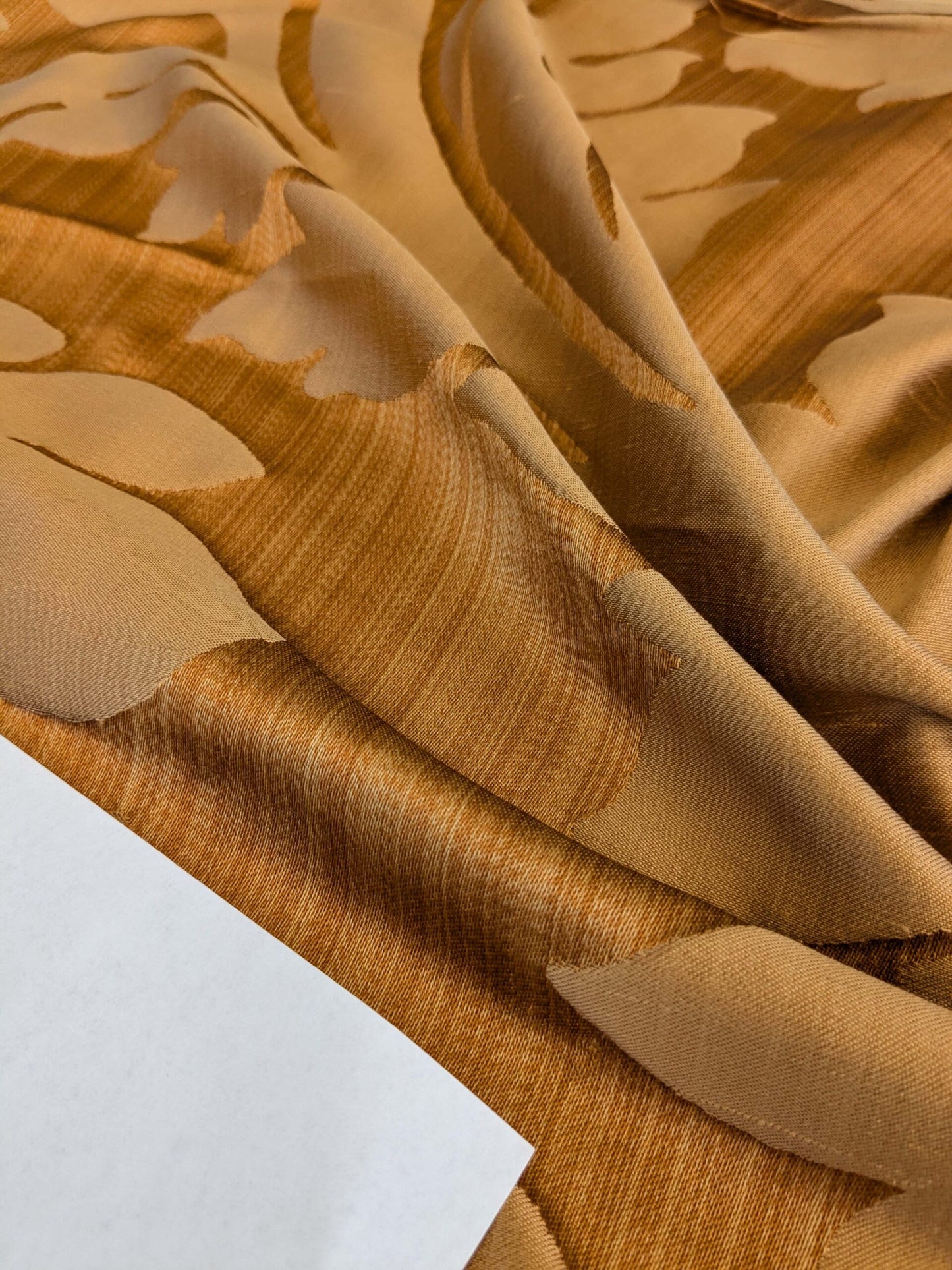 3 EV53 26"x 27" Square Scalamandre Old World Weavers Villa Regina Damask Spice Brown 100% Silk Renaissance MSRP USD500+