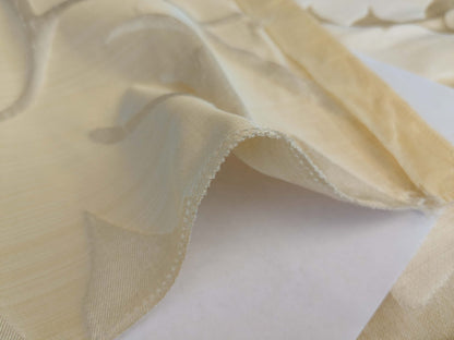 4 EV53 26"x 27" Square Scalamandre Old World Weavers Villa Regina Damask Ivory White 100% Silk Renaissance MSRP USD500+