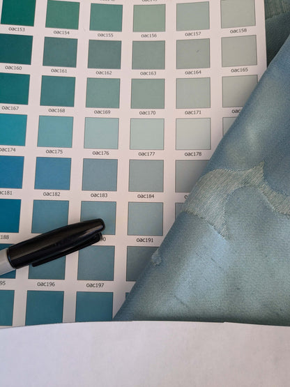 5 EV53 26"x 27" Square Scalamandre Old World Weavers Villa Regina Damask Blue 100% Silk Renaissance MSRP USD500+