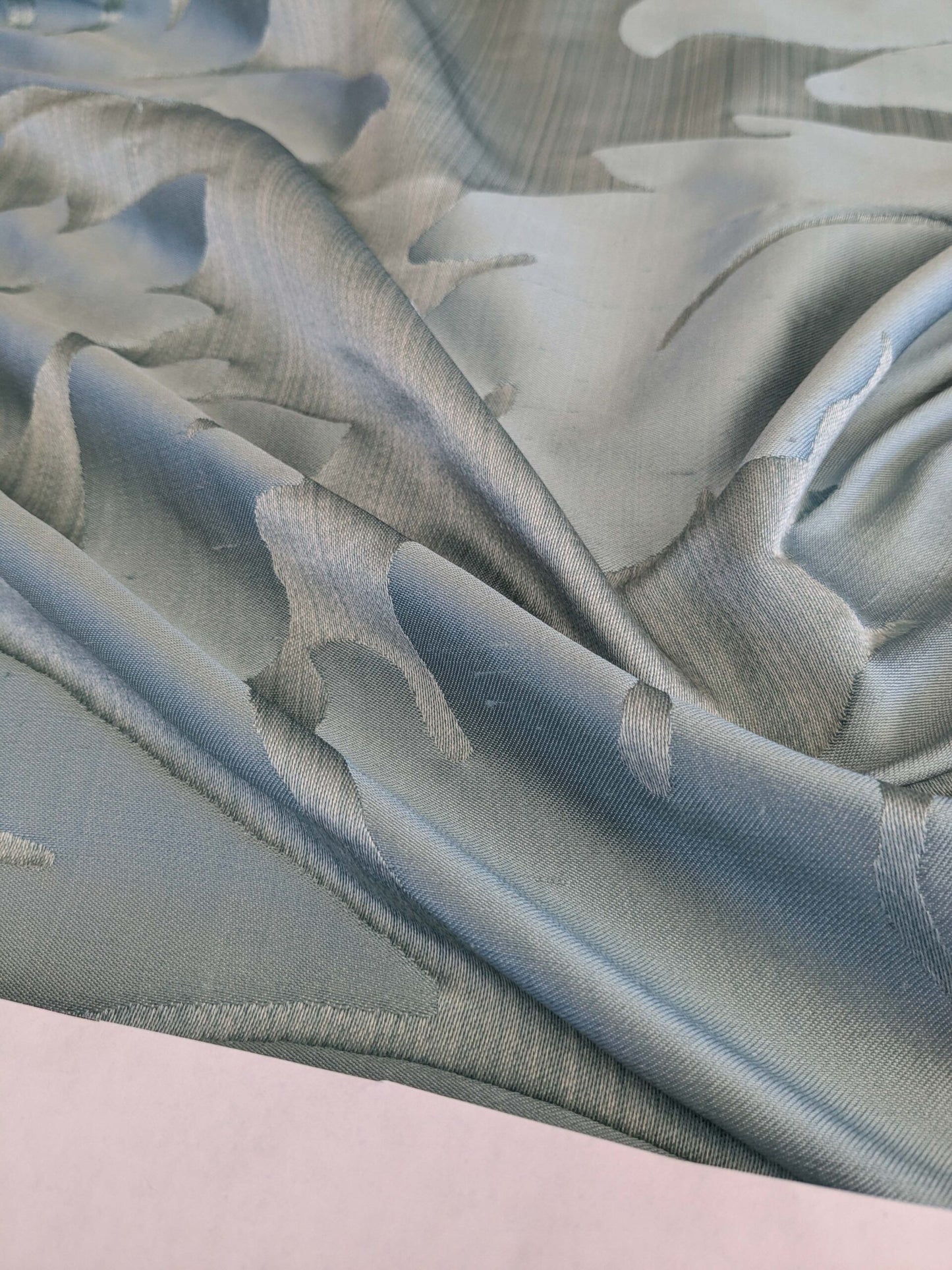 5 EV53 26"x 27" Square Scalamandre Old World Weavers Villa Regina Damask Blue 100% Silk Renaissance MSRP USD500+