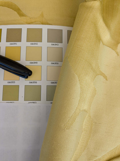 6 EV53 26"x 27" Square Scalamandre Old World Weavers Villa Regina Damask Lemon Yellow 100% Silk Renaissance MSRP USD500+