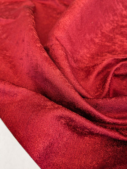 8 EV53 26"x 26" Square Scalamandre Old World Weavers Villa Regina Texture Scarlet Red Silk Viscose Solid  MSRP USD500+/y