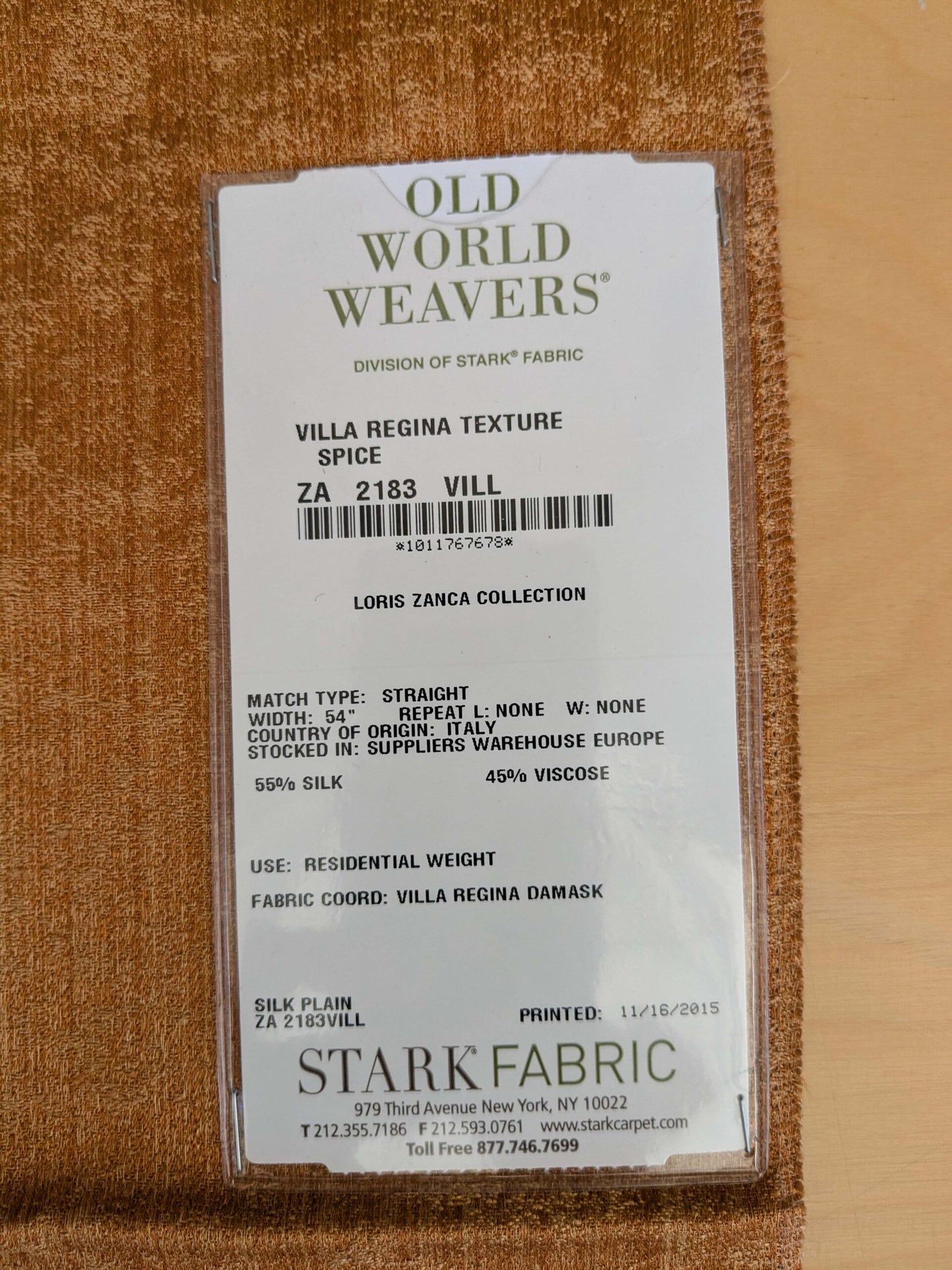 9 EV53 26"x 27" Square Scalamandre Old World Weavers Villa Regina Texture Spice Brown Silk Viscose Solid  MSRP USD500+/y